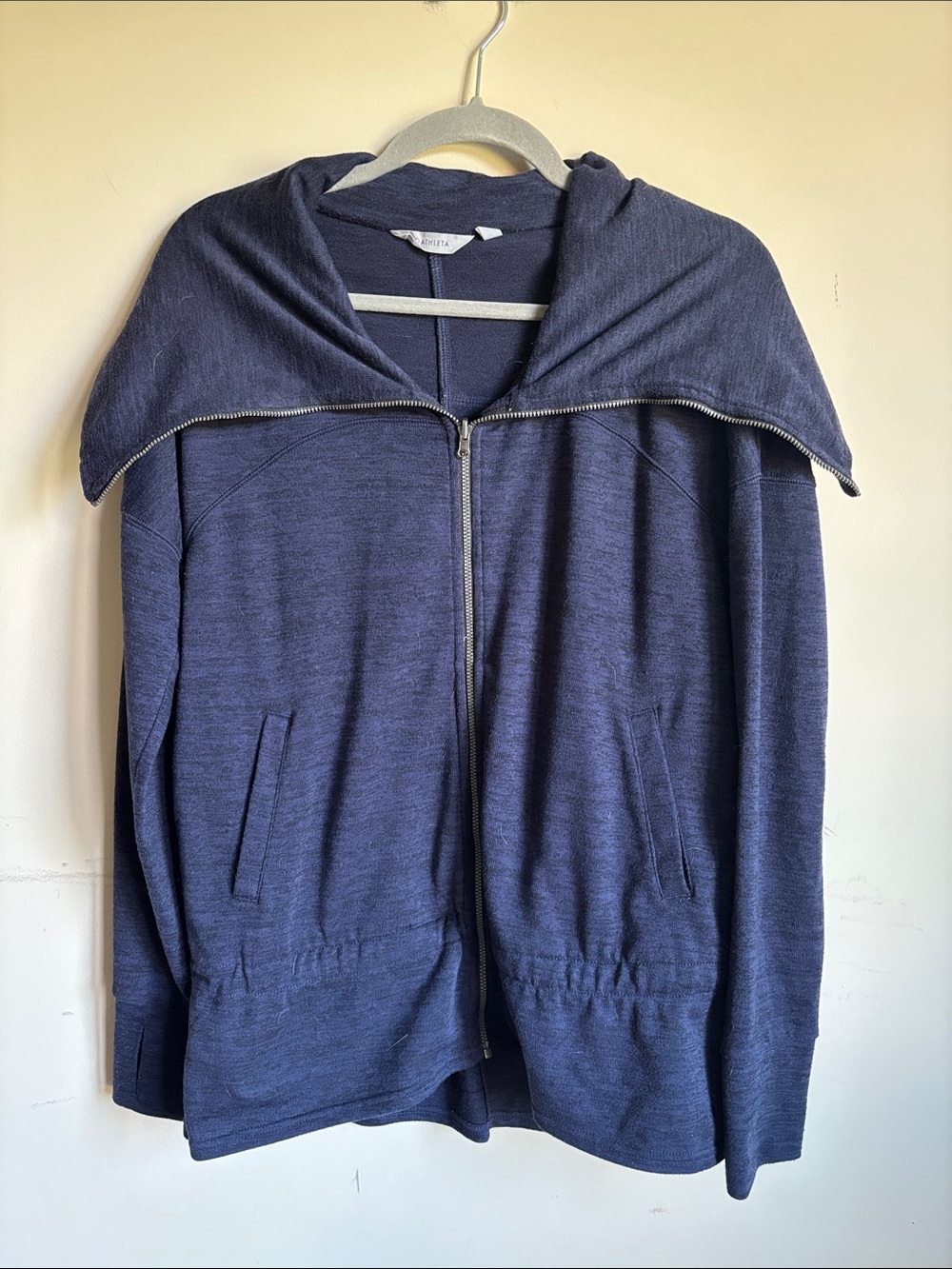 Athleta Navy Lightweight Zip Jacket